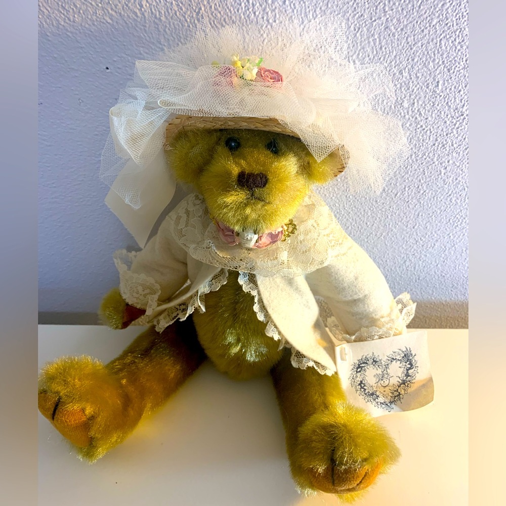 Tilden Manor Fancy Teddy Bear 12” w Tag Jointed
